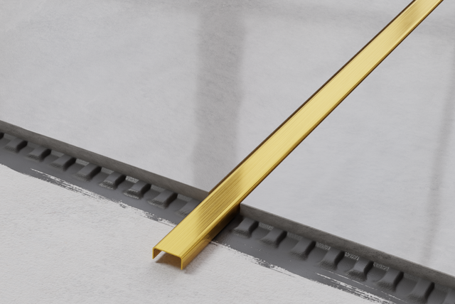 Profil C en acier inoxydable satiné doré