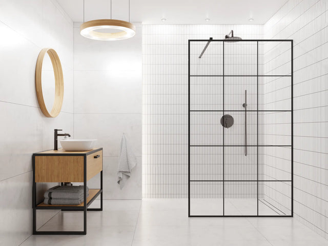 Ceramic mesh mosaic for bathroom or kitchen 30 cm x 29.5 cm - Matt white flat