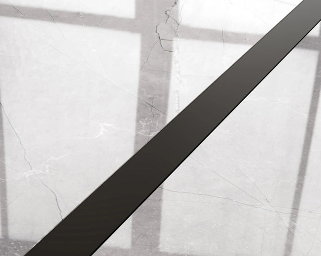 Profilo di raccordo a U in acciaio inox rettificato 2440 mm x 40 mm x 9 mm - nero opaco