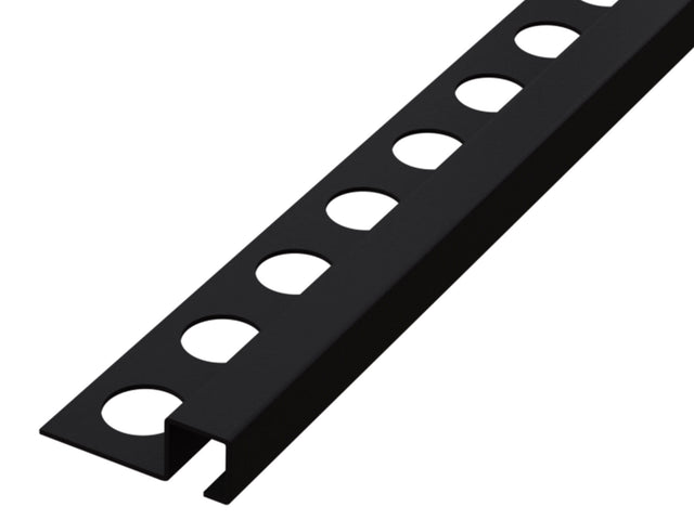 Dekoratives Q-Winkelprofil aus Edelstahl - Schwarz matt