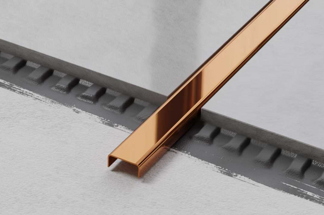 Polished copper stainless steel connection profile C