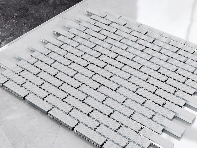 Glass mosaic on mesh for bathroom or kitchen 30 cm x 30 cm - Frank Baum