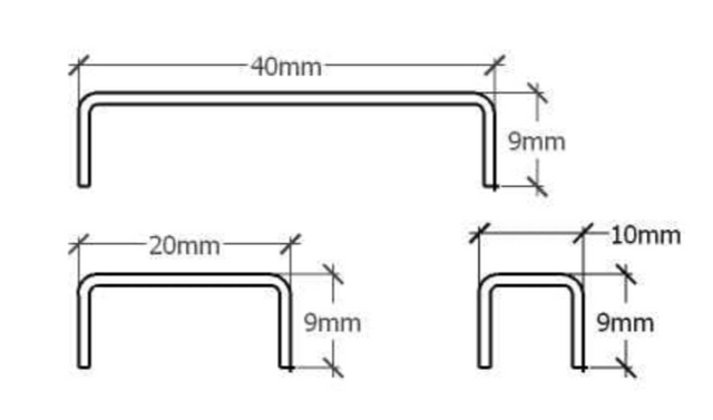 Polished black stainless steel connection profile C