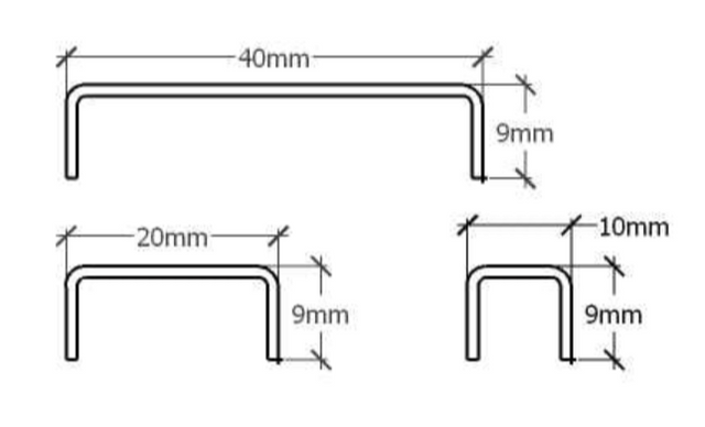 Connection profile C in shiny gold stainless steel