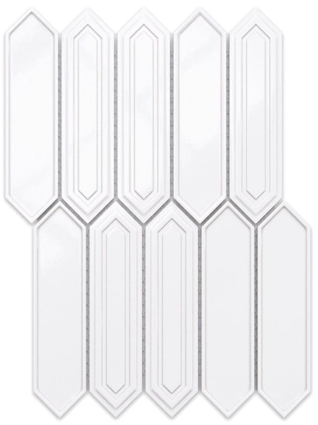 Keramikmosaik auf Netz für Bad oder Küche 35 cm x 25,5 cm - Casablanca