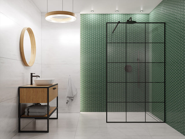 Mosaico de cerámica en red para baño o cocina 30 cm x 30.5 cm - Emerald savoiardi