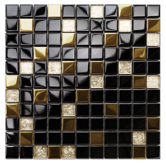 Mosaïque en verre sur filet pour salle de bain ou cuisine 30 cm x 30 cm - Montecarlo