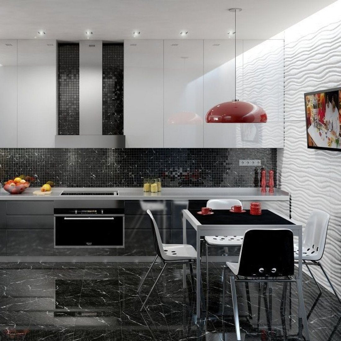 Black tiles for the kitchen: tips on arrangement – ILCOM CERAMICA