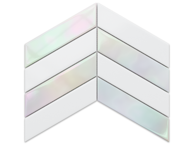 Ceramic mosaic on mesh for bathroom or kitchen 31.6 cm x 21.5 cm -Marble spruce