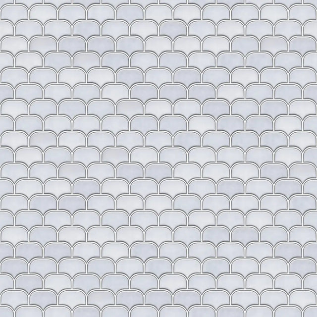 Mosaico in ceramica su rete per bagno o cucina 30.0 cm x 26.5 cm - White plum