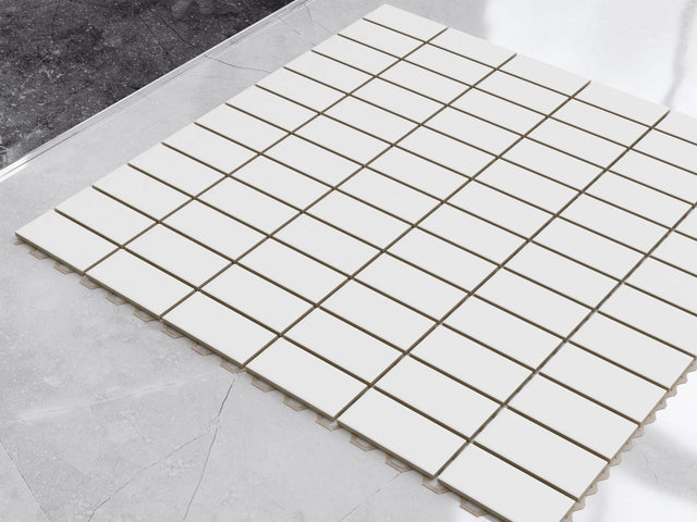 Mosaico in ceramica su rete per bagno o cucina 29.8 cm x 29.8 cm - Warm Bark