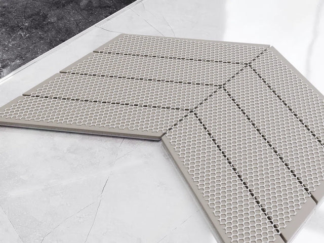 Ceramic mosaic on mesh for bathroom or kitchen 31.6 cm x 21.5 cm -Marble spruce