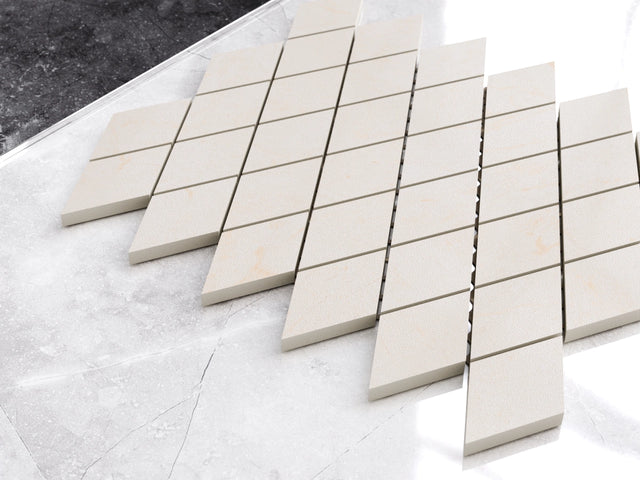 Mosaico in gres su rete per bagno o cucina 29.2 cm x 25 cm – Soft Dune