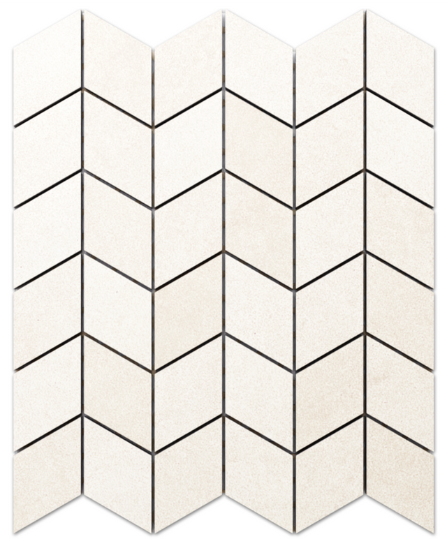 Mosaico in gres su rete per bagno o cucina 26.5 cm x 30.5 cm - Beige slate