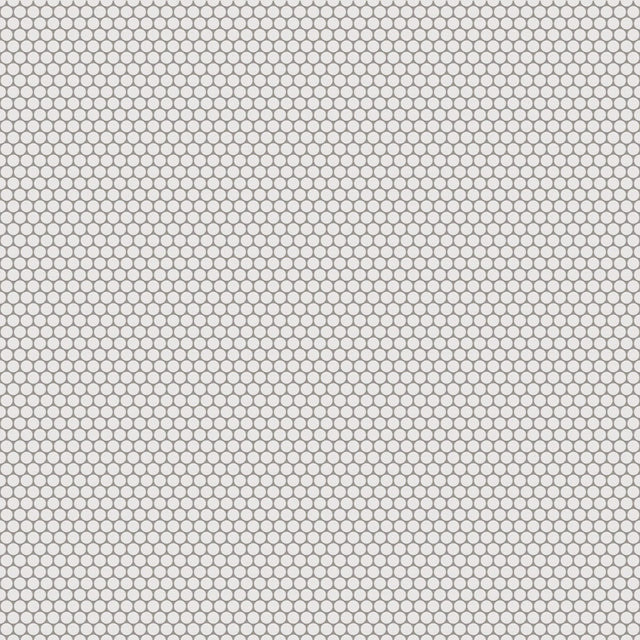 Mosaico in ceramica su rete per bagno o cucina 29.3 x 31.7 cm - Matt white dots