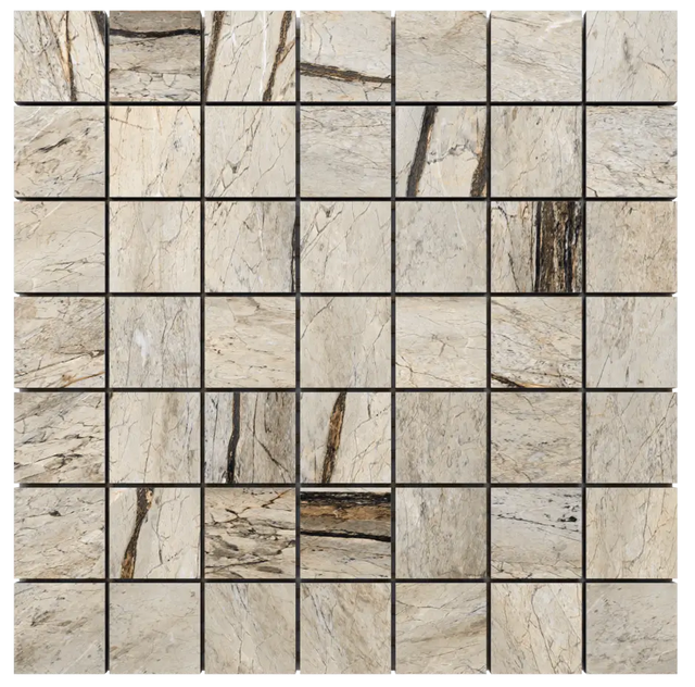 Mosaico in gres su rete per bagno o cucina 29.2 cm x 29.2 cm - Earth pulse square