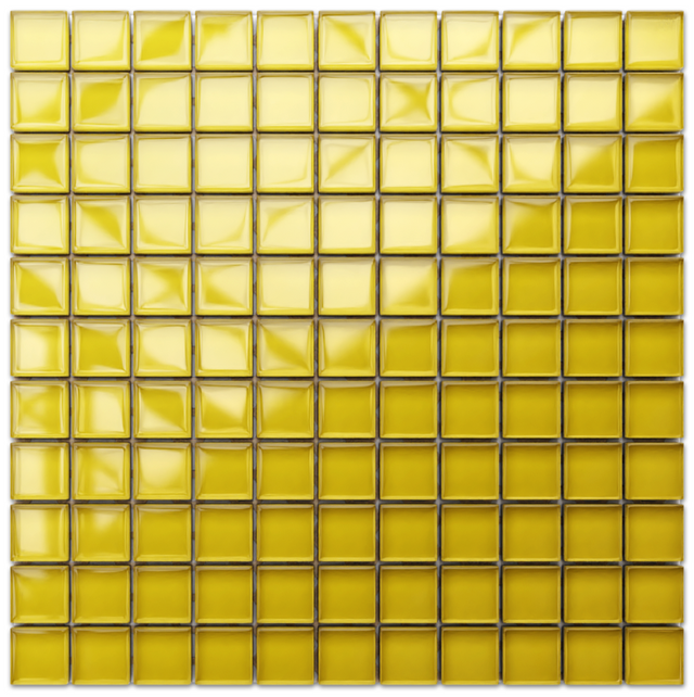 Mosaico in vetro su rete per bagno o cucina 30 x 30 cm - Sunflower