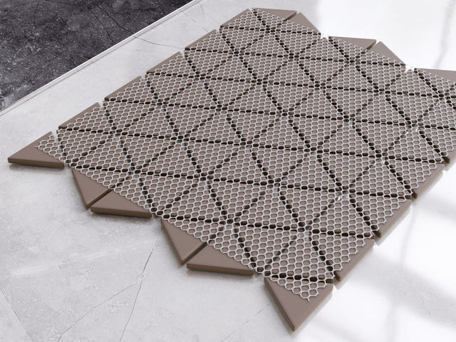Mosaico in ceramica su rete per bagno o cucina 26,3 x 30,3 cm - Adriatic triangular blanket