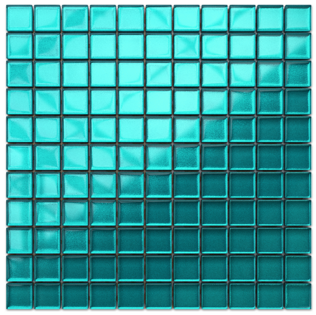 Mosaico in vetro su rete per bagno o cucina 30 cm x 30 cm - Hydrangea blue
