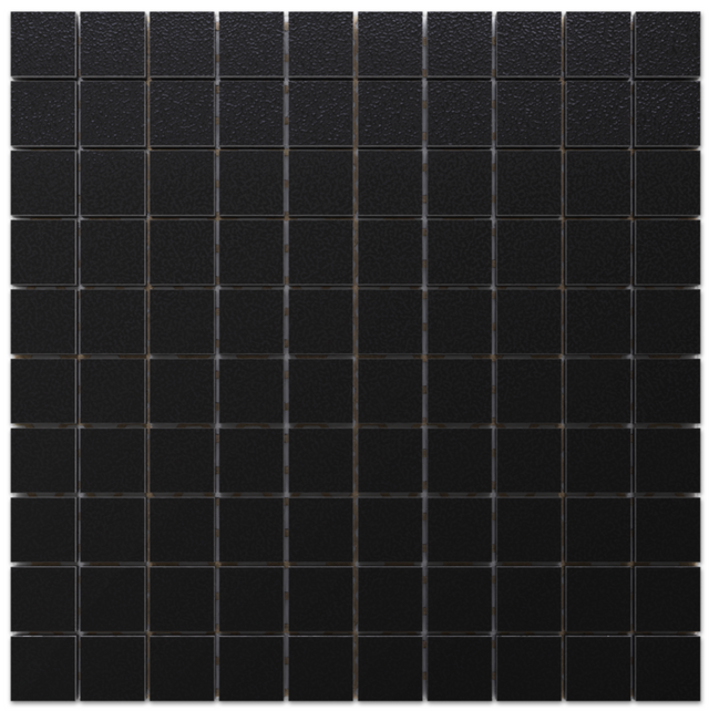 Mosaico in gres su rete per bagno o cucina 30 x 30 cm - Black chalk