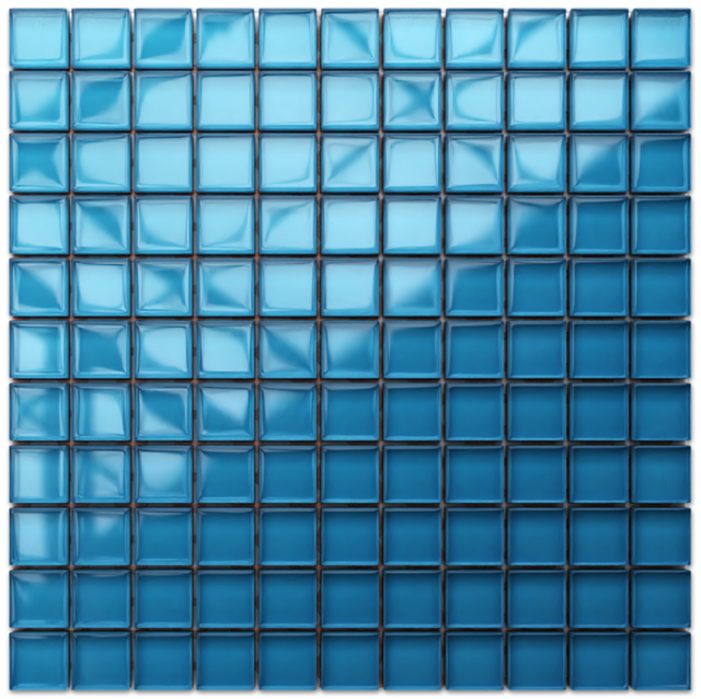 Mosaico in vetro su rete per bagno o cucina 30 x 30 cm - Sapphire seas