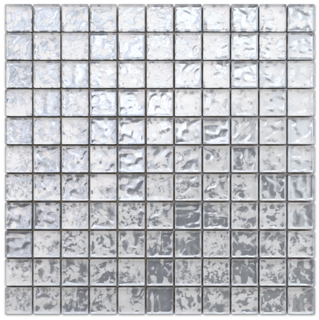 Mosaico in vetro su rete per bagno o cucina 30 x 30 cm - Cloud