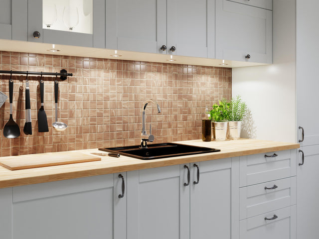 Mosaico in ceramica su rete per bagno o cucina 30.2 cm x 30.2 cm - Ligna