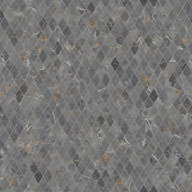 Mosaico in gres su rete per bagno o cucina 29.2 cm x 25 cm – Romb shinestone