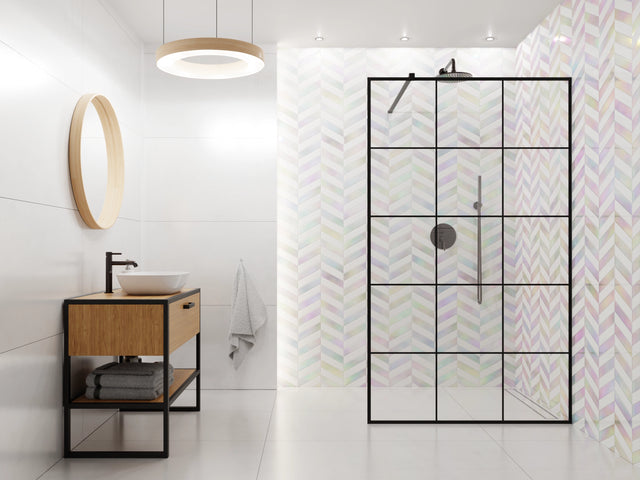 Ceramic mosaic on mesh for bathroom or kitchen 31.6 cm x 21.5 cm -Marble spruce