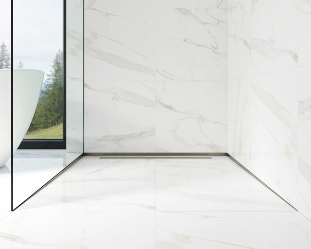 Perfil de ducha LSL pared izquierda en acero inoxidable - Gunmetal