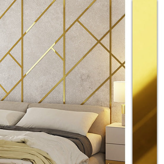 Striscia in acciaio inossidabile decorativa per pareti oro lucido