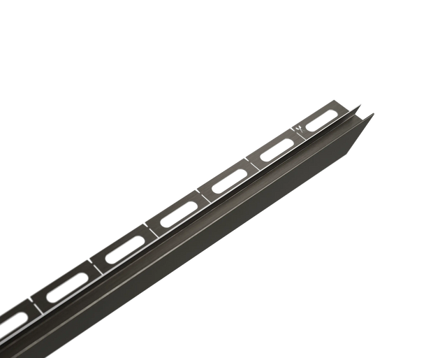 LPSL glass profile for shower and left floor, satin black