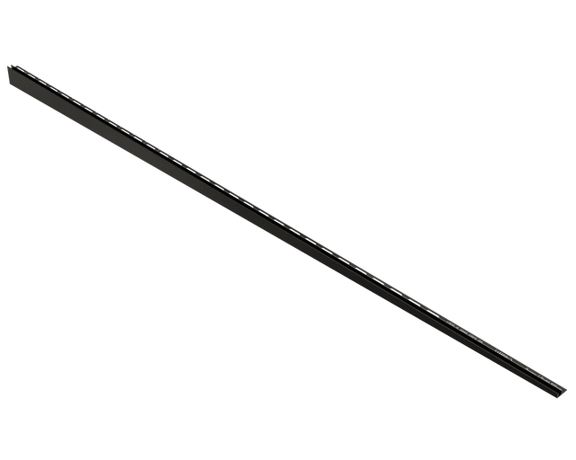 LPSL glass profile for shower and left floor, satin black