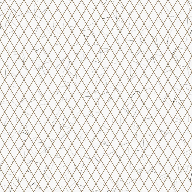Mosaic in gres on mesh for bathroom or kitchen 29.2 cm x 25 cm - Carrara marble rhombus