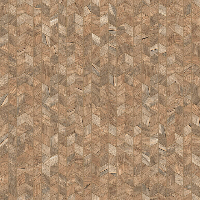 Mosaico in gres su rete per bagno o cucina 26.5 x 30.5 cm - Brown cypress