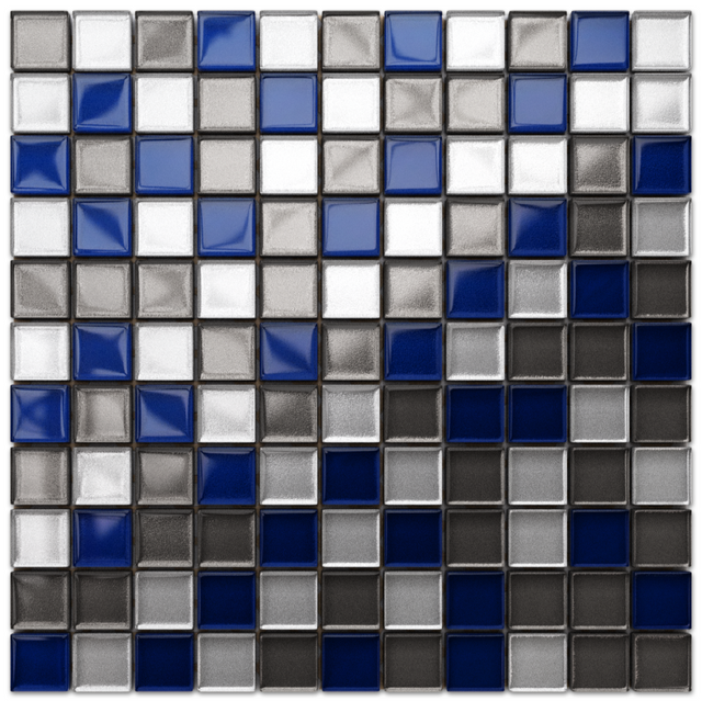 Mosaico in vetro su rete per bagno o cucina 30 x 30 cm - Ramones