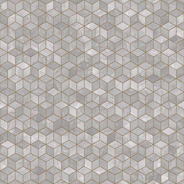 Mosaico in gres su rete per bagno o cucina 30.5 cm x 26.5 cm - Broken Diamond Romb
