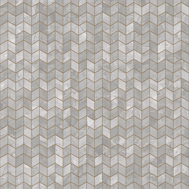 Mosaic in gres on mesh for bathroom or kitchen 26.5 x 30.5 cm - Broken slate