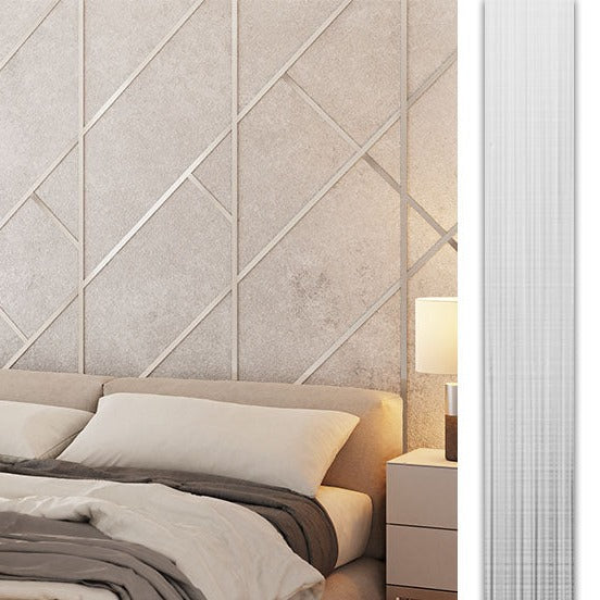 Decorative stainless steel strip for satin silver walls