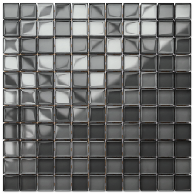 Mosaico in vetro su rete per bagno o cucina 30 x 30 cm - Kafka
