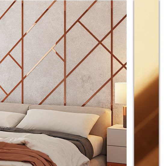Bande décorative en acier inoxydable pour murs en cuivre brillant