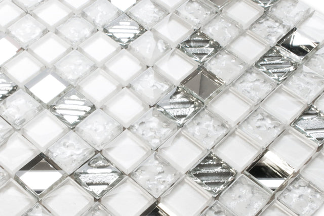 Mosaico in vetro su rete per bagno o cucina 30 cm x 30 cm - Keep calm