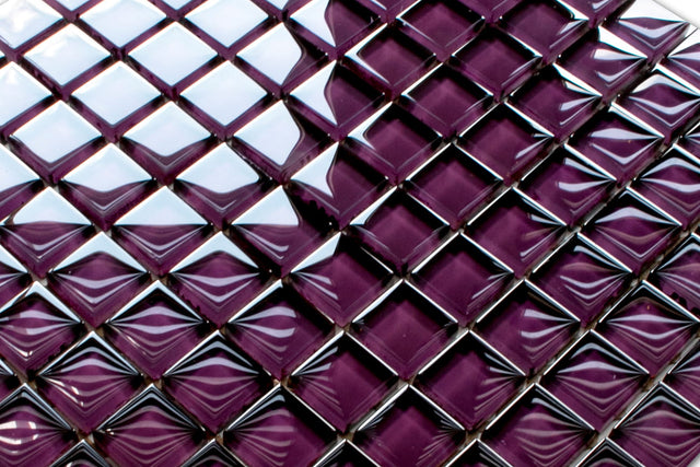 Mosaico in vetro su rete per bagno o cucina 30 cm x 30 cm - Lambrusque