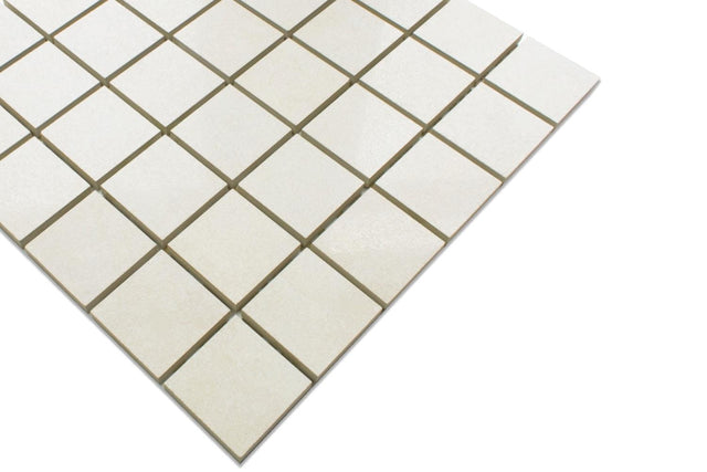 Mosaico in gres su rete per bagno o cucina 30 cm x 30 cm - Big grey cube