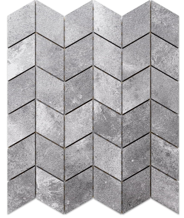 Mosaico in gres su rete per bagno o cucina 26.5 cm x 30.5 cm - Grey slate