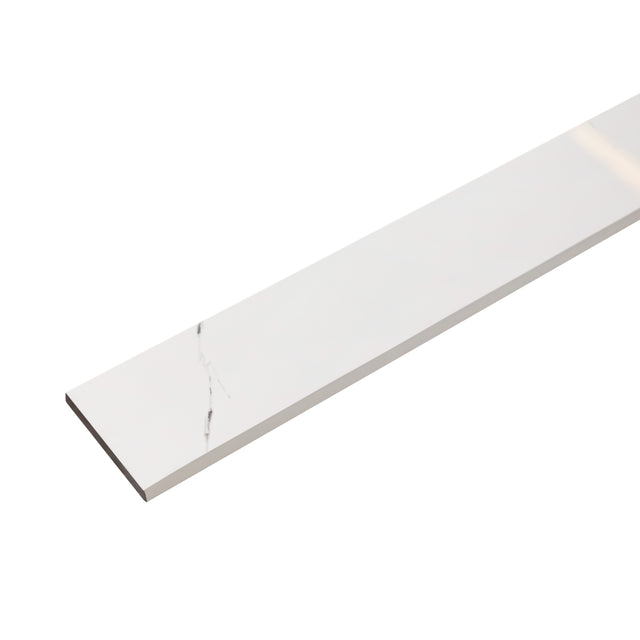 Battiscopa in ceramica 120 cm × 7 cm, spessore 0,9 cm, smussato e colorato - Carrara