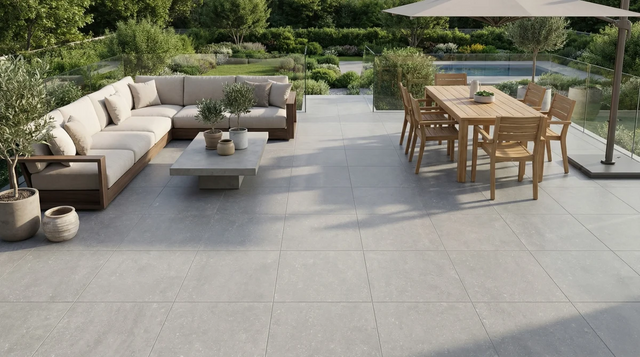 Piastrella per pavimento Bluestone light per esterno 60 x 60 cm Sp. 2cm rettificato - effetto pietra R11