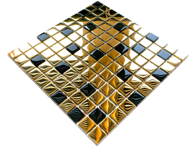 Mosaico in vetro su rete per bagno o cucina 30 cm x 30 cm - Cleopatra