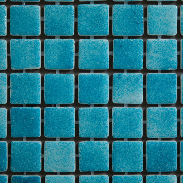Mosaico in vetro pressato per piscine, bagni e saune 32.5 cm x 51.5 cm - Deep ocean