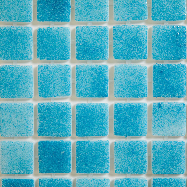 Mosaico in vetro pressato per piscine, bagni e saune 32.5 cm x 51.5 cm - Deep ocean